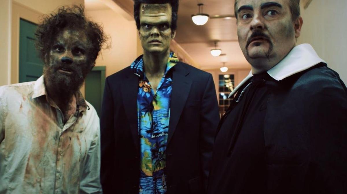 Daniel Levy, Brent Phillip Henry and Brian O’Halloran in a scene from “Monster’s Anonymous.”