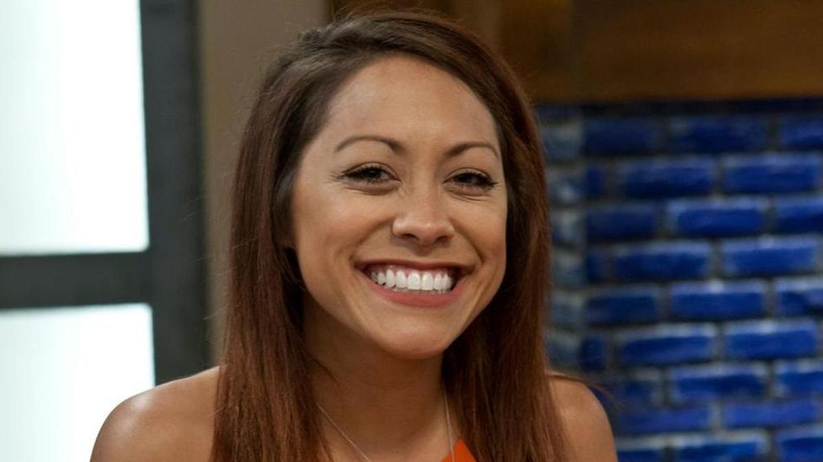 Priscilla Nguyen on the set of Food Network’s “Worst Cooks in America.”