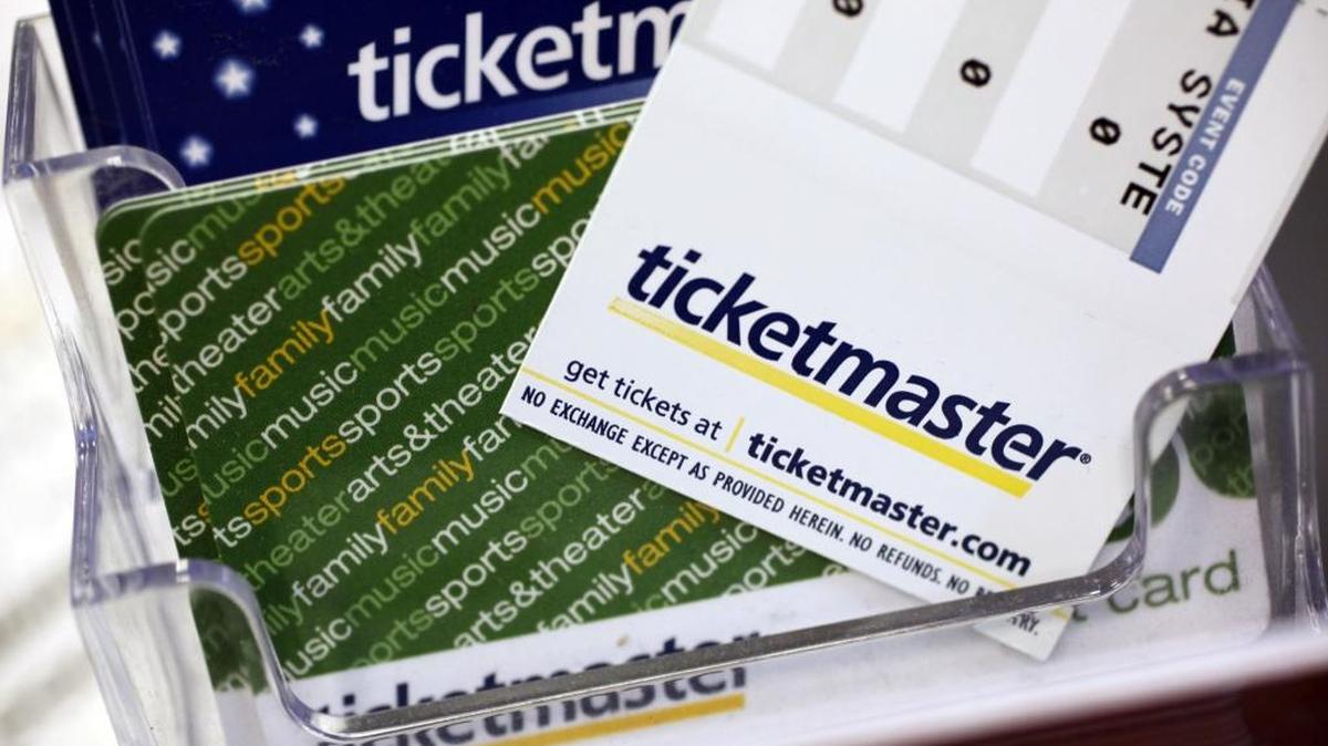 In this May 11, 2009 file photo, Ticketmaster tickets and gift cards are shown at a box office in San Jose, Calif. Millions of people are eligible for free tickets through Ticketmaster as a result of a lawsuit over ticket fees and other charges.
