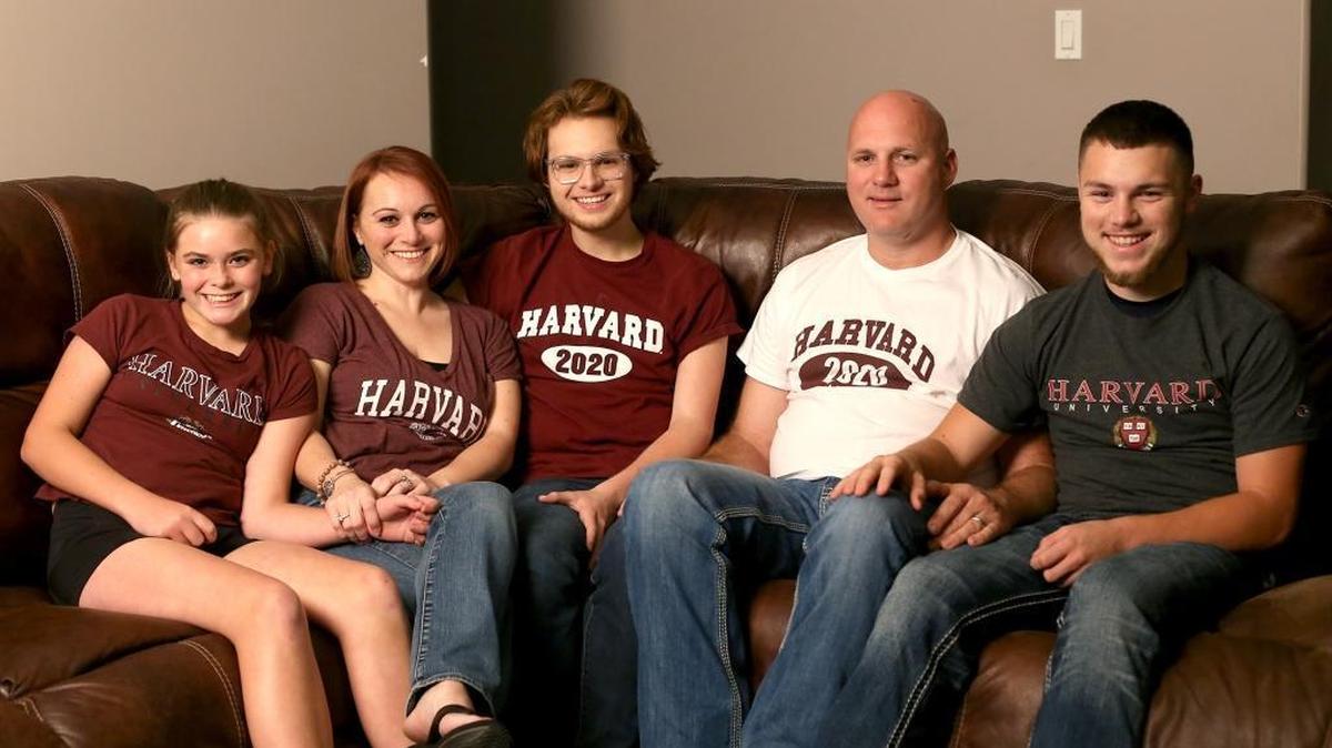 Trevor Ladner and his family. From left, Courtney, Mary, Trevor, Wade and Trenton.