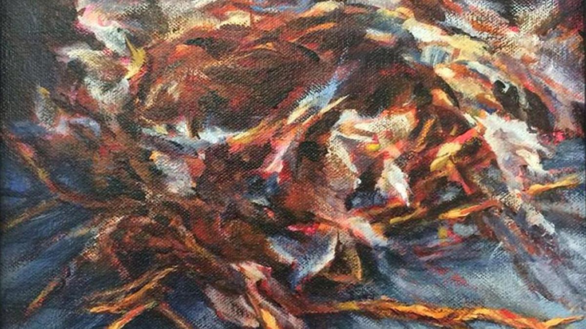 ‘Winter’s Nest’ acrylic on canvas by George Ann McCullough