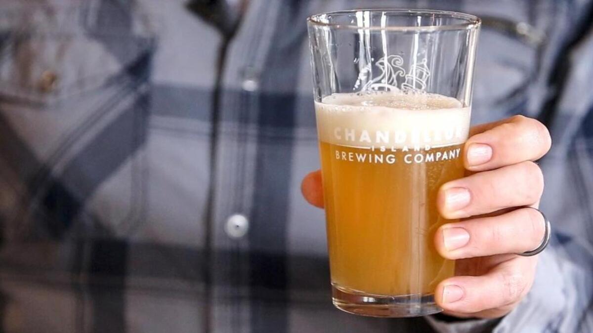 Beer from Chandeleur Island Brewing Company in downtown Gulfport