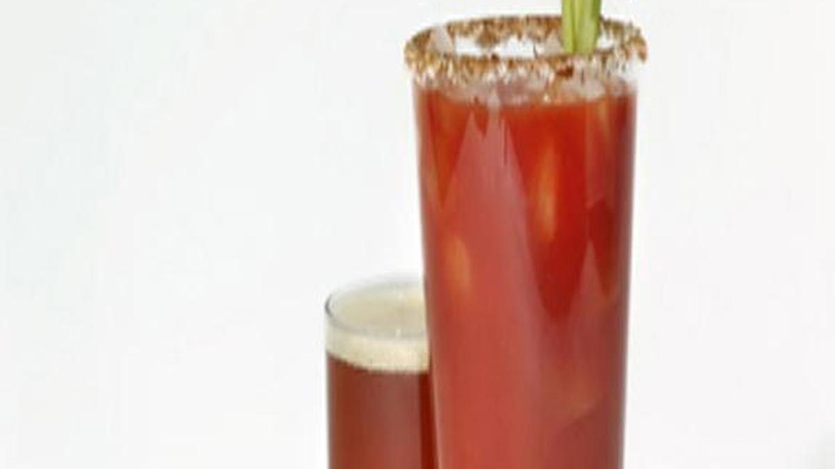 Garnishes for a Bloody Mary often lean toward the pickled variety such as olives. Offer some savory choices such as cheese, meat or shrimp, too.