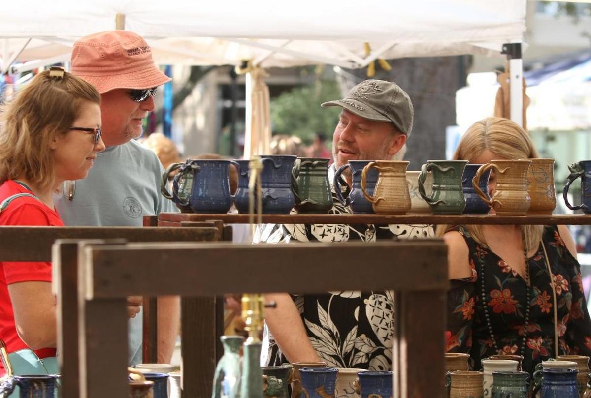 Hundreds gather in downtown Ocean Springs for the annual Peter Anderson Festival each November. This year’s festival goes on with masks required.