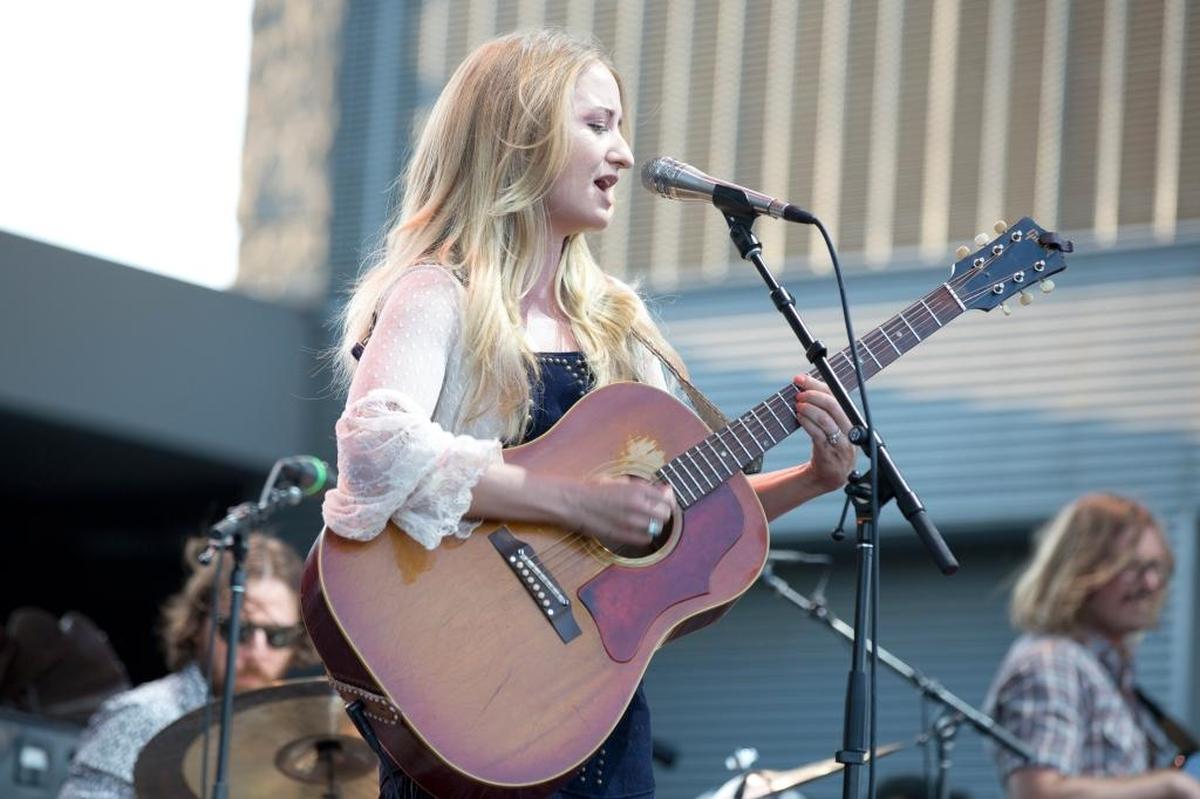 Artist Margo Price performs on Friday, July 7, 2017 in Nashville, Tenn. She spoke out on Twitter after the Las Vegas shooting, saying “We need stricter gun control, plain and simple. And I say that as someone who owns a firearm. ... But no one with mental health problems should be able to get his hands on a machine gun.”