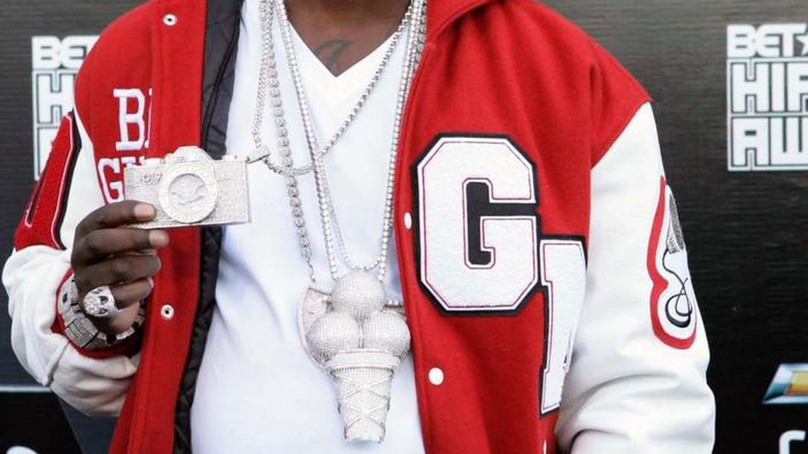 Rapper Gucci Mane arrives on the red carpet for the 2010 BET Hip Hop Awards in Atlanta.