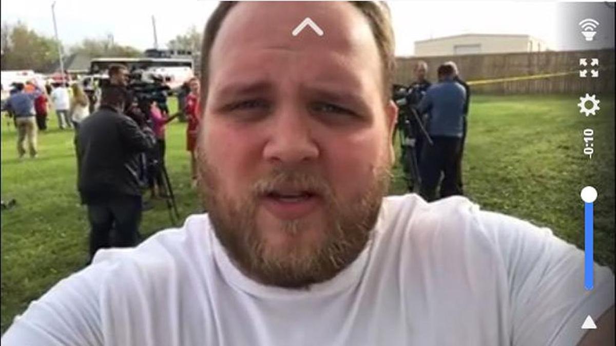 Social media editor Justin Mitchell reported live from the scene of a train-charter bus crash using Facebook Live on Tuesday, March 7, 2017.
