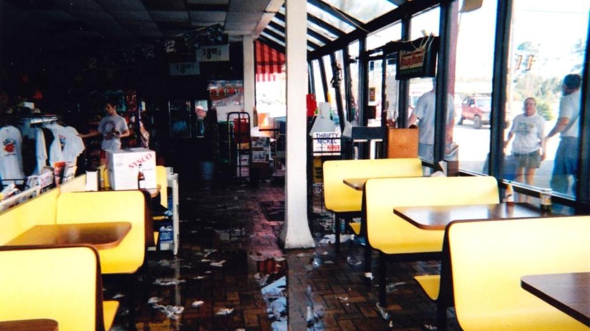 Dolly’s Quick Stop owners returned to the store immediately after Hurricane Katrina to clean up and reopen.