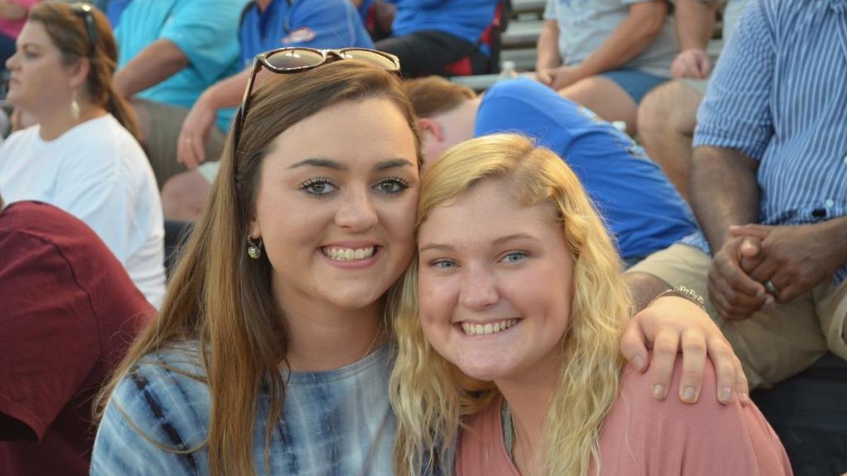 Emily Duprey and Marleigh Moranat at Vancleave High School’s homecoming
