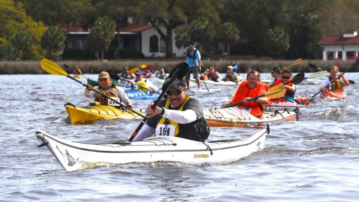 Paddlers in a past Battle on the Bayou event.