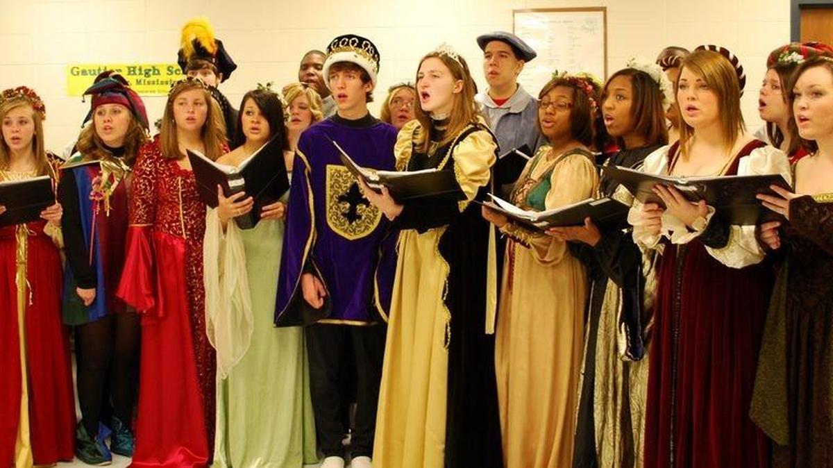 Gautier High School will present its annual Madrigal Feast on Friday night. These students are performing at a previous Madrigal Feast.