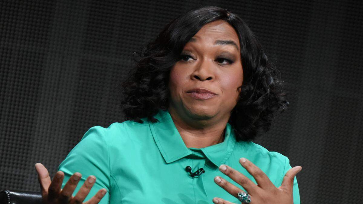 Creator/executive producer Shonda Rhimes speaks onstage during the "Grey’s Anatomy,” “Scandal,” “How to Get Away with Murder" panel at the Disney/ABC Summer TCA Tour held at the Beverly Hilton Hotel on Aug. 4 in Beverly Hills, Calif.