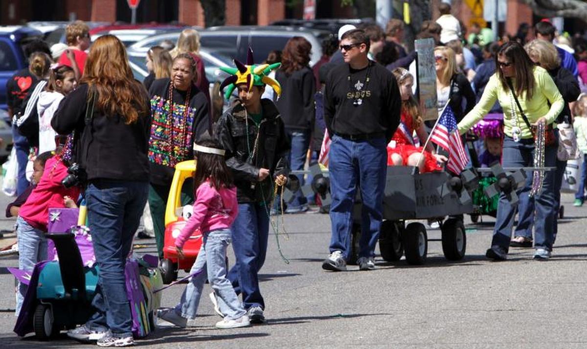 Participants gather to march in the Biloxi Children’s Walking Parade.