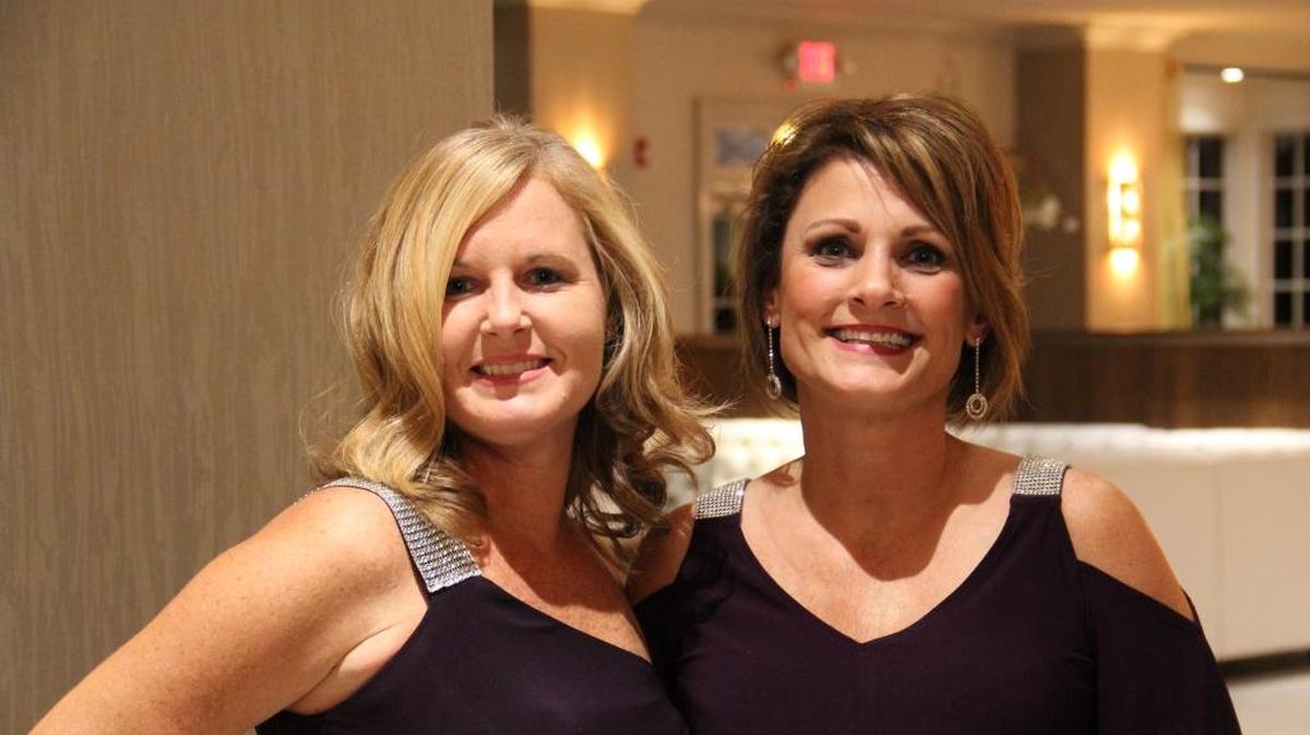 Bay Cove Executive Directors Elizabeth Pond and Nancy McAllister at the Purple Tie Gala event held Oct. 27 at The White House Hotel in Biloxi.