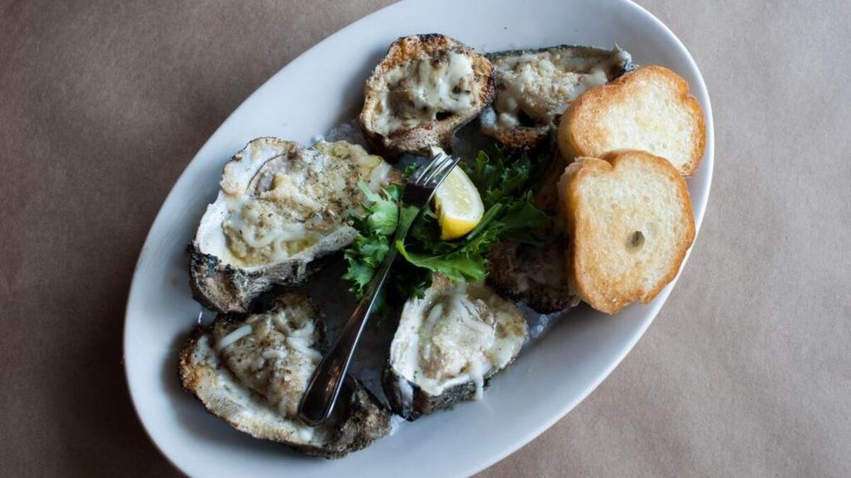 Charbroiled oysters served at 200 North Beach Restaurant in Bay St. Louis.
