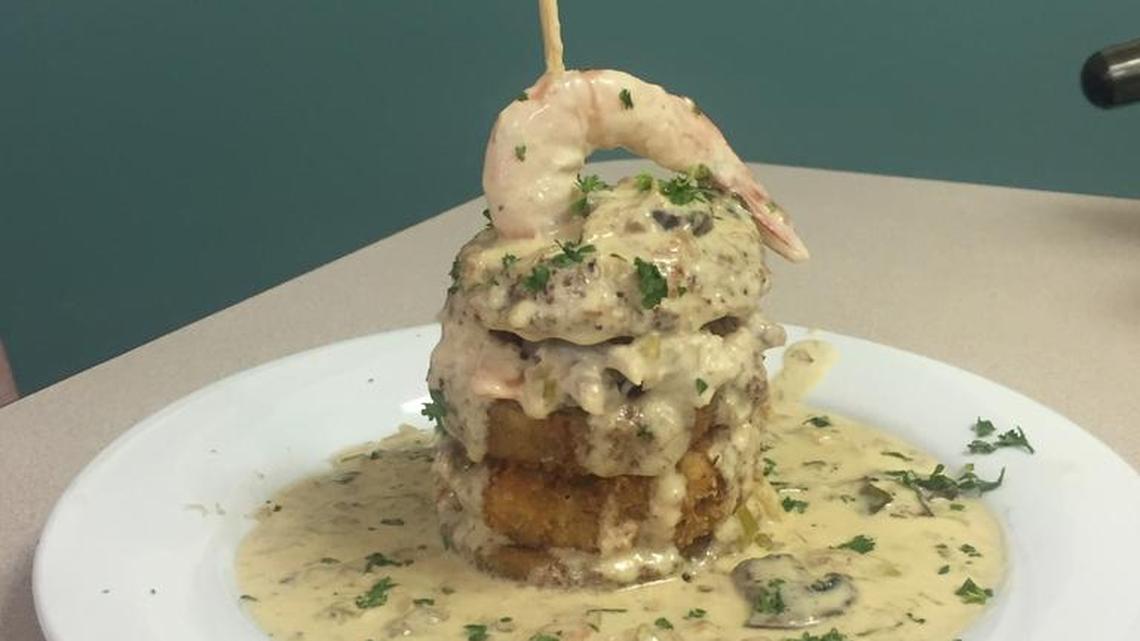 The eggplant Algiers from Louie and the Redhead Lady in Gulfport on Wednesday, Feb. 8, 2017.