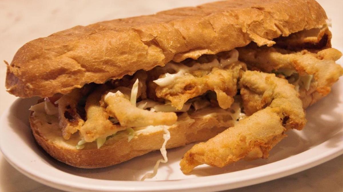 A soft shell crab po-boy is one of the best sellers at BB’s Po-boys and Seafood.