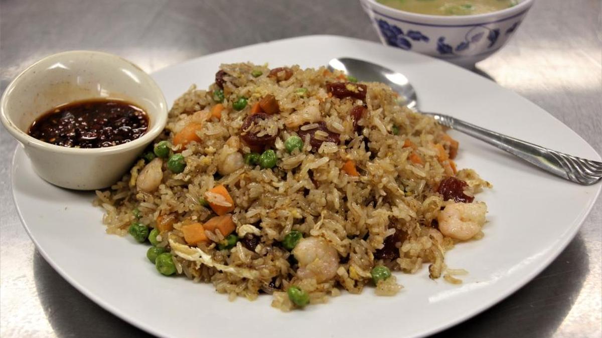 Fried rice with beef jerky is one meal that can be made during an emergency.