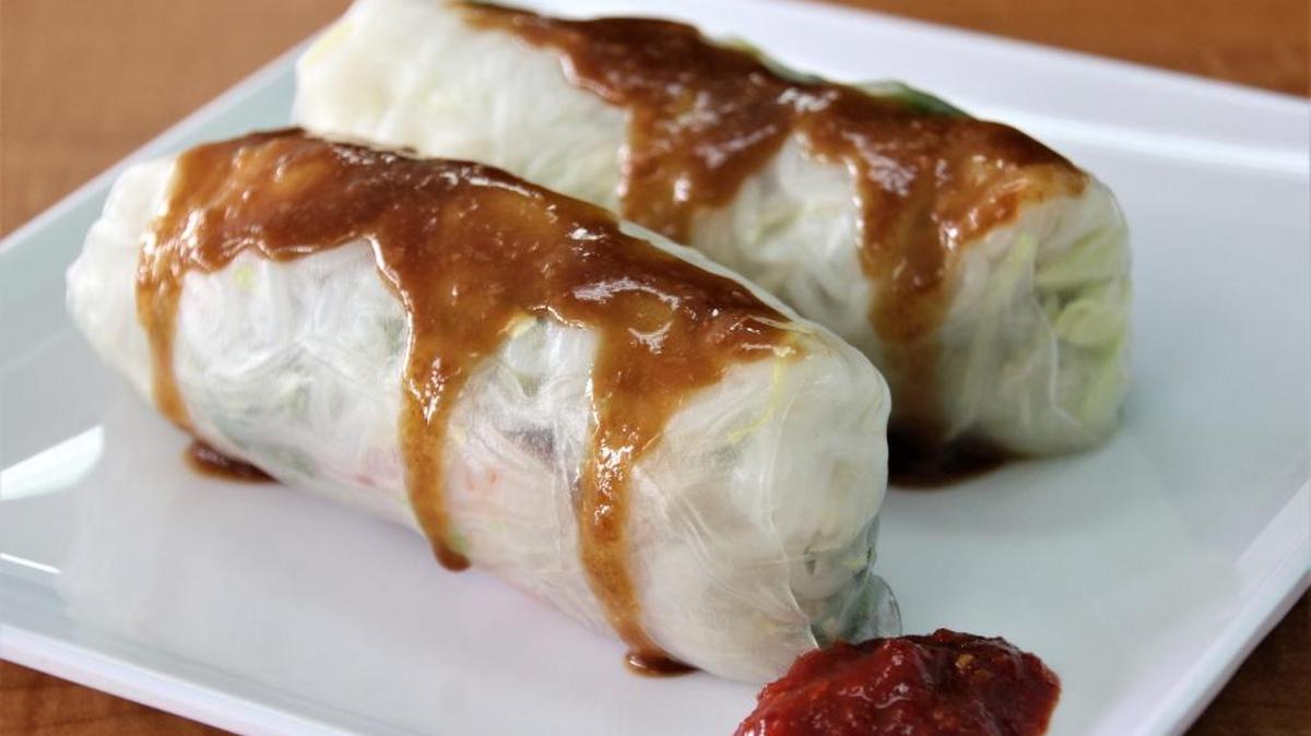 The spring rolls were fresh, crisp and healthy.