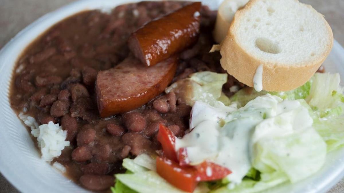 Red beans and rice ($6.95) are the special on Monday. It sells out fast.