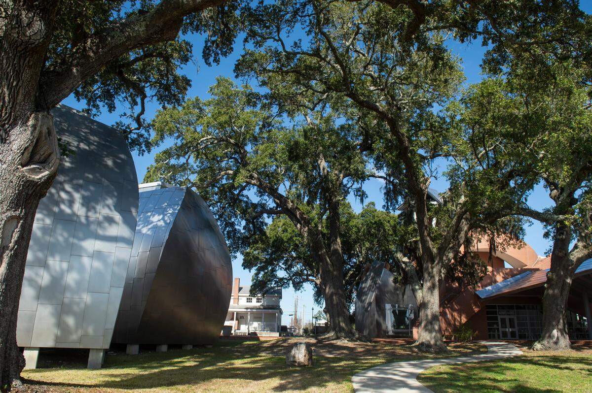 The campus of the Ohr-O’Keefe Museum of Art on Tuesday, Dec. 17, 2024. The museum, which was designed by famed architect Frank Gehry, will finally be completed in 2025 after having been under construction for the last 20 years since the museum first broke ground in 2003 but was then destroyed in 2005 by Hurricane Katrina.
