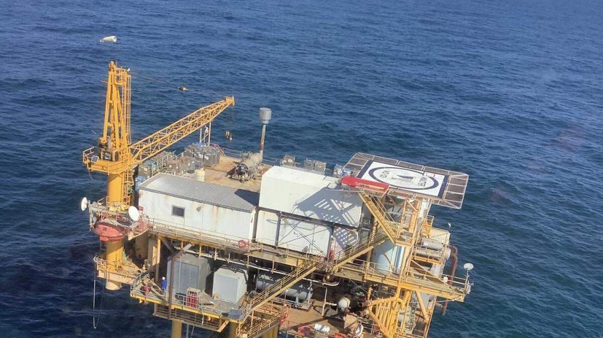 Debris from helicopter crash on an oil rig 10 miles off Southwest Pass, Louisiana, Dec. 29, 2022. Coast Guard District Eight watchstanders received a call from Rotorcraft Leasing Company personnel stating a company helicopter with four people aboard went down in the Gulf of Mexico while in the process of departing an oil platform.