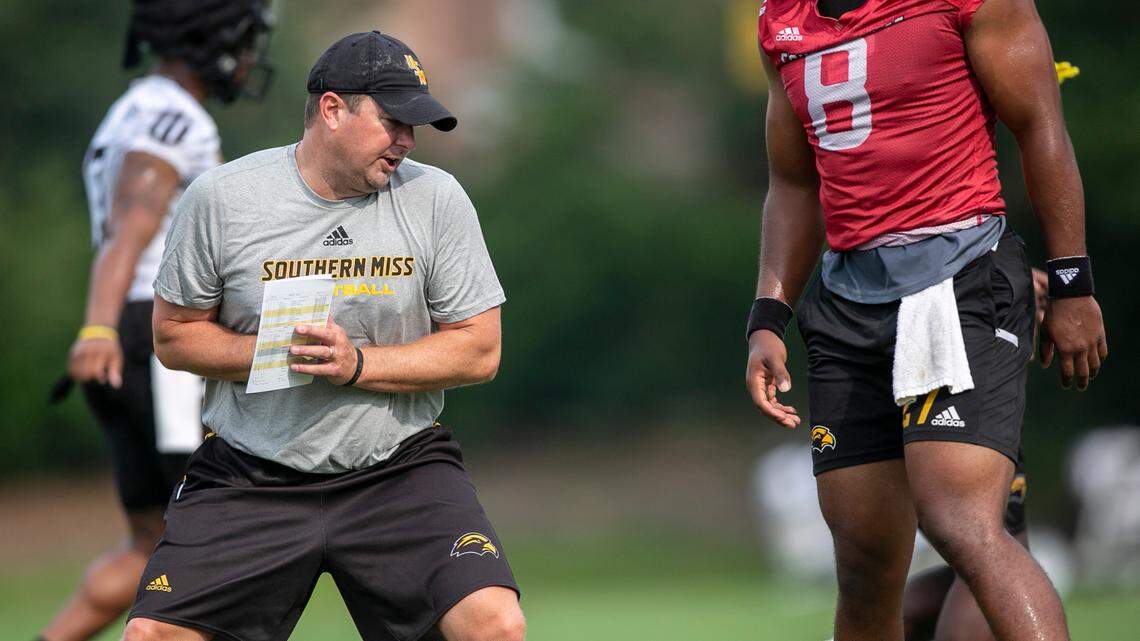 ‘He looks good, doesn’t he?’ Southern Miss and its beefed up QB get rolling in fall camp