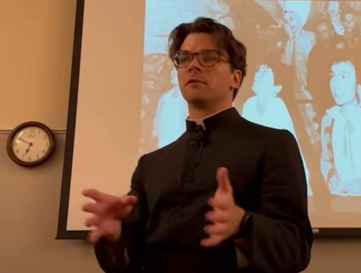 Mobile, Alabama priest Alex Crow is under investigation for alleged sexual acts with a student. He and the student currently live together in Italy.