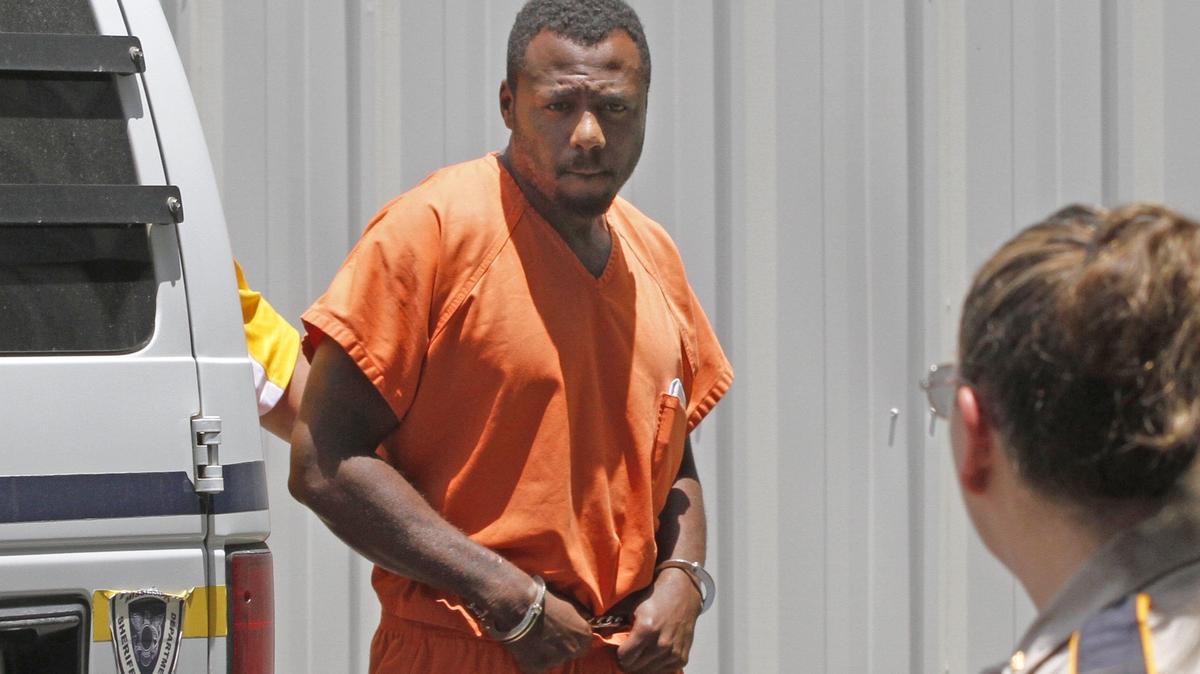 Terelle Johnson leaves Justice Court in Wiggins on Wednesday, June, 20, 2018, after his preliminary hearing on a first-degree murder charge in the decapitation death of his mother, Sherry Johnson. Johnson’s trial was held this week in Circuit Court at the Stone County courthouse.
