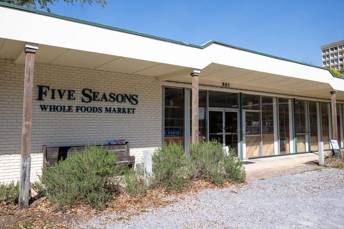 The outside of Five Seasons Whole Foods Market in Ocean Springs on Thursday, March 19, 2026.