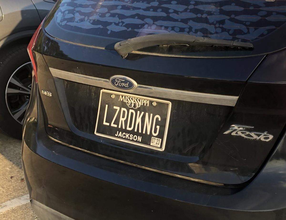 Do you think this driver is a big Jim Morrison fan with this “LZRDKNG” license plate?