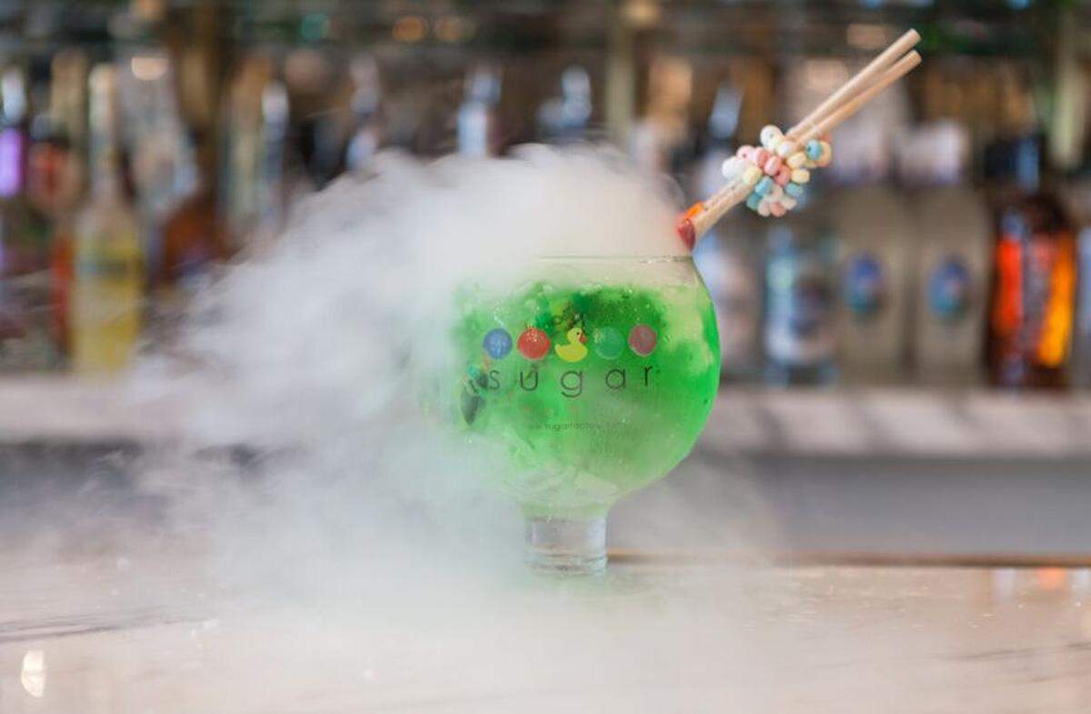 The drinks are as impressive as the food and desserts at Sugar Factory American Brasserie at Hard Rock Casino Biloxi.