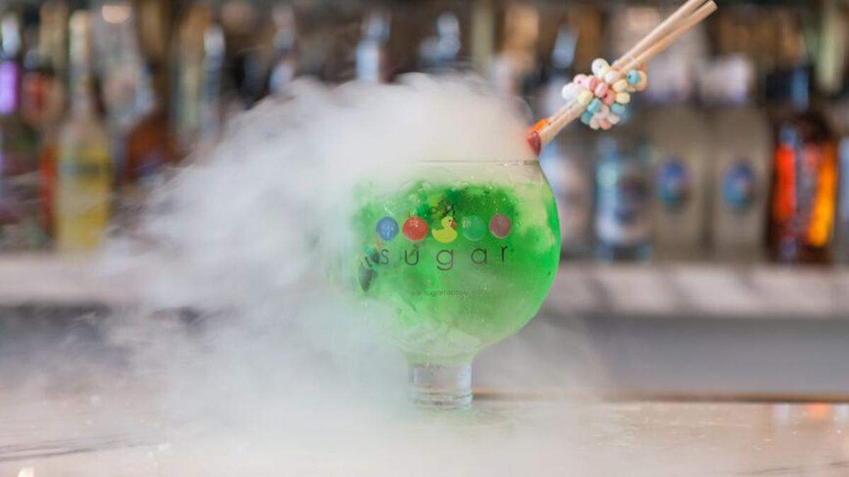A toast to the new Sugar Factory opening at Hard Rock Casino may come green and smoking.