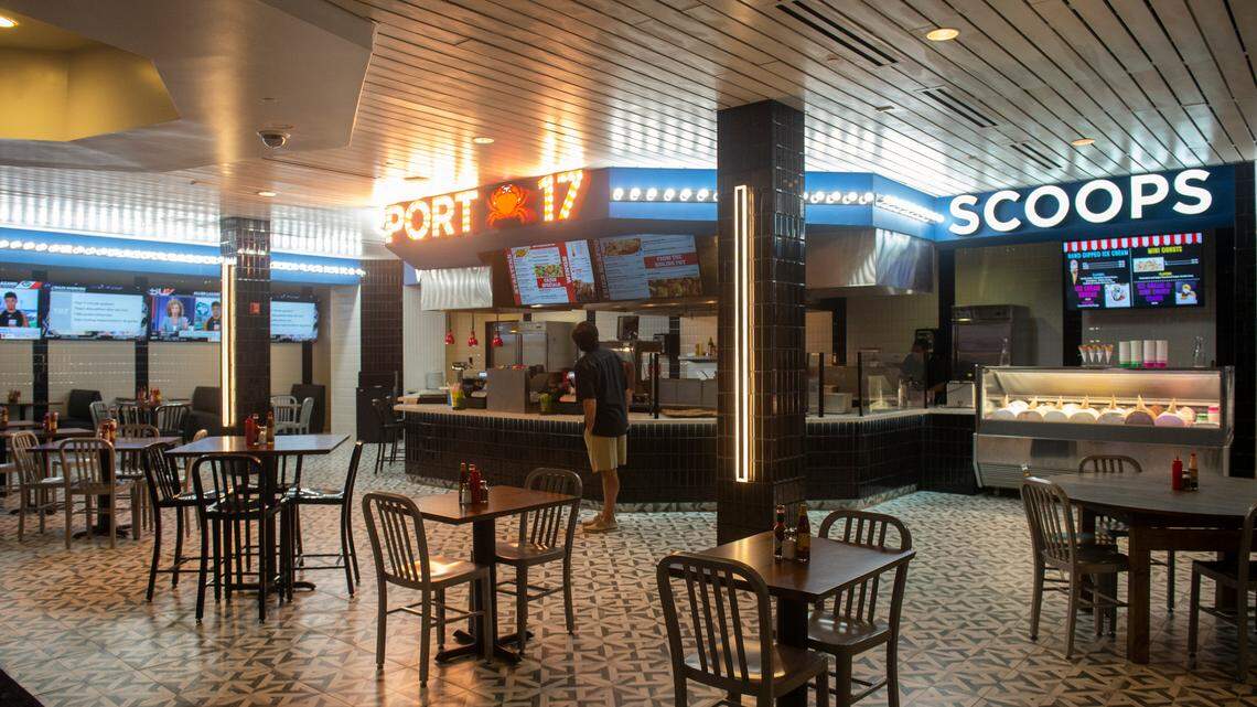 Former buffet area at Harrah’s casino is filled with new restaurants & more amenities