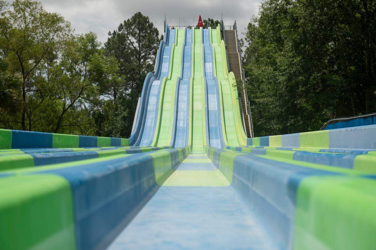 The Riptide Racer at Gulf Islands Waterpark in Gulfport on Thursday, May 15, 2025.