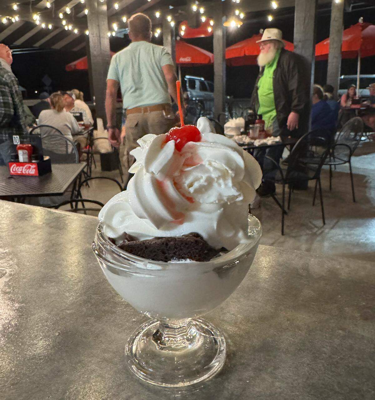 A brownie sundae dessert at Luckies Diner in Vancleave.