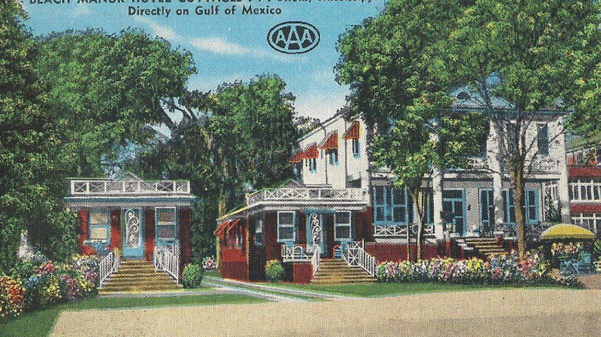 POSTCARD IMAGE COURTESY OF TIM WALLISThe Beach Manor Inn/Hotel remained in business on the same corner in Biloxi for over a hundred years.