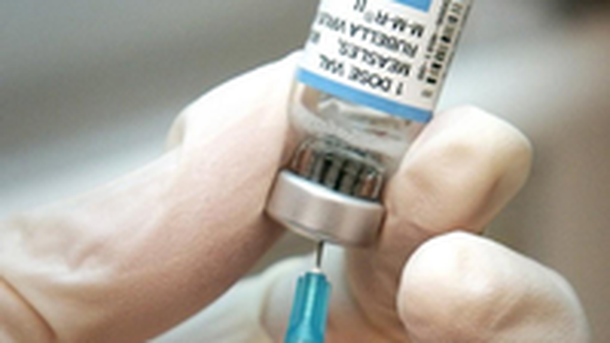 The MMR vaccine is administered in two doses and protects against Measles, Mumps and Rubella.
