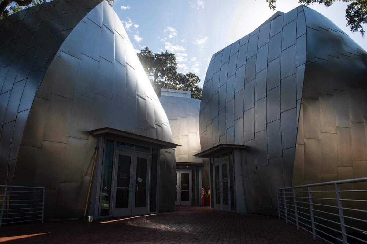 The pod galleries at the Ohr-O’Keefe Museum of Art on Tuesday, Dec. 17, 2024. The pods will finally be completed in 2025.