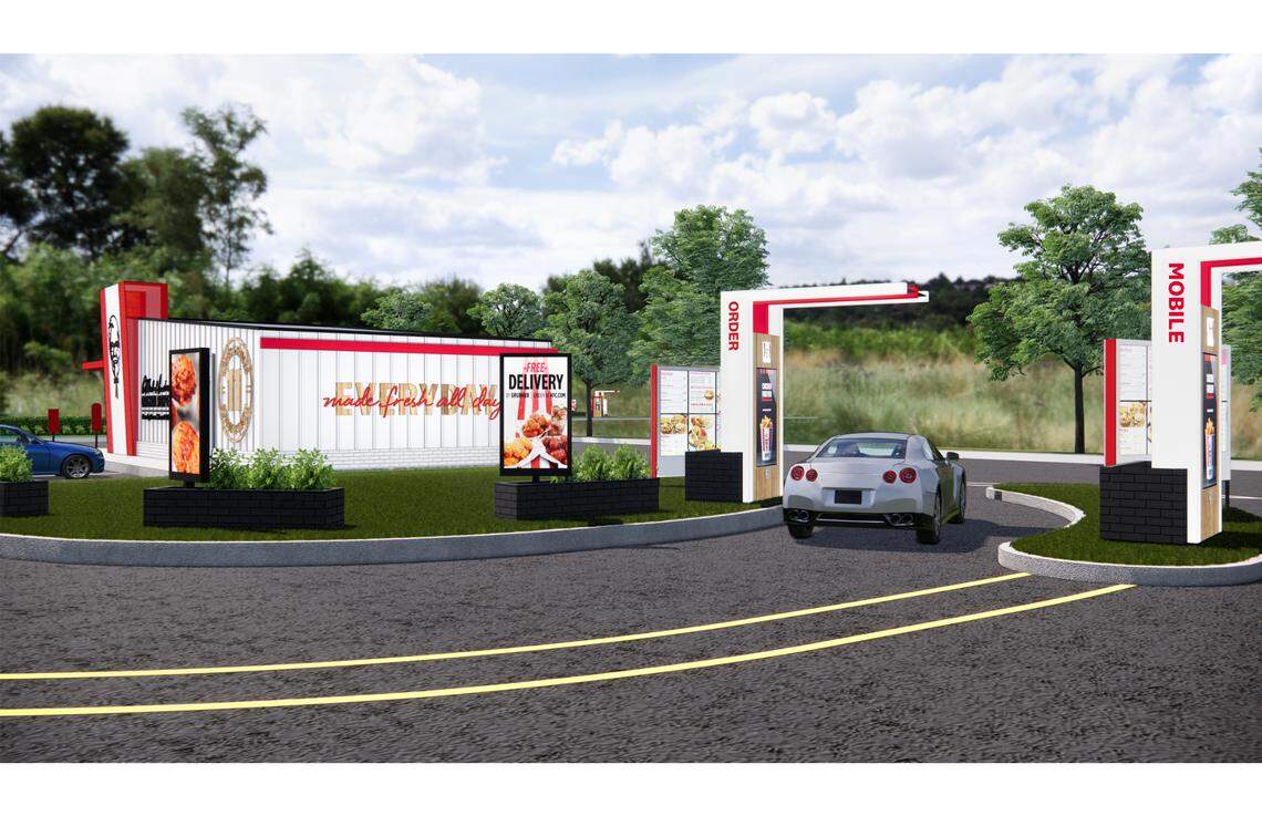 Some KFC restaurants will have a two-lane drive-thru option.