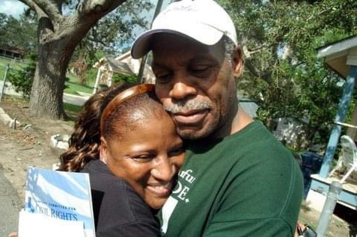 Hanshaw with the actor Danny Glover.