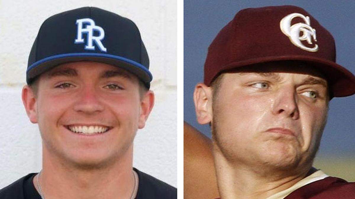 Pearl River Central's Hayden Dunhurst, left, and George County's Logan Tanner.