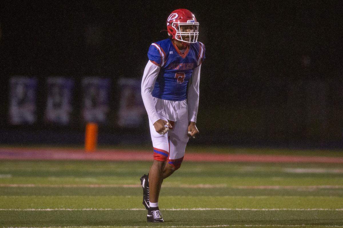 Pascagoula’s Tylan Wilson reacts after a play during a game against East Central at Pascagoula High School in Pascagoula on Friday, Sept. 6, 2024.