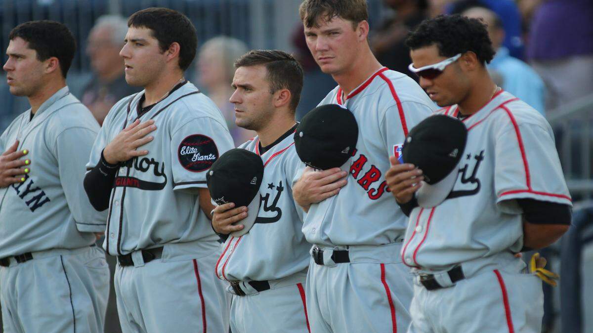 COURTESY MIKE KREBS 
 The Biloxi Shuckers and Jacksonville Suns squared off Thursday night at MGM Park while wearing throwback uniforms from the Negro Baseball Leagues.
