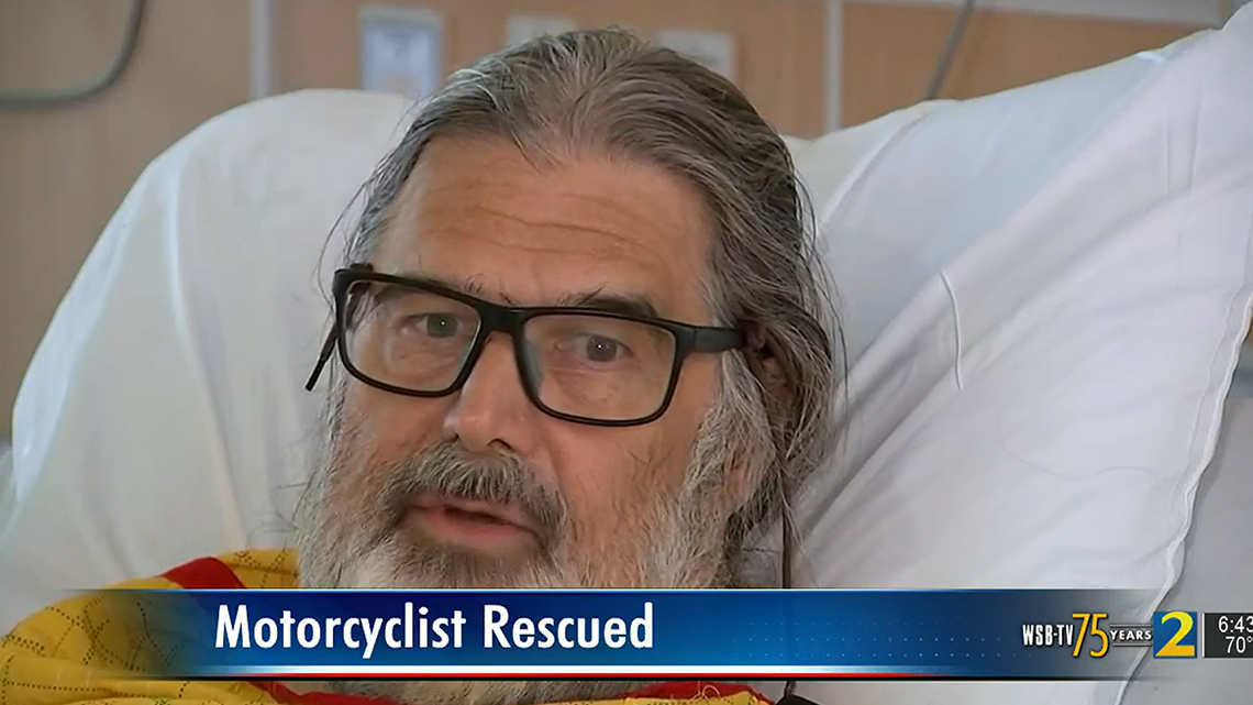 Kirk Wintersteen was stranded for more than a week after he lost control of his motorcycle and crashed in the Chattahoochee National Forest on March 25.