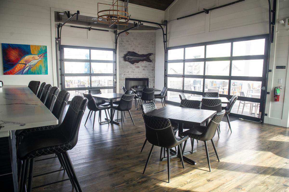The second floor of Rags to Riches in Bay St. Louis on Thursday, Dec. 7, 2023. The two-story bar features a sports bar atmosphere on the first floor and a wine bar on the second floor.