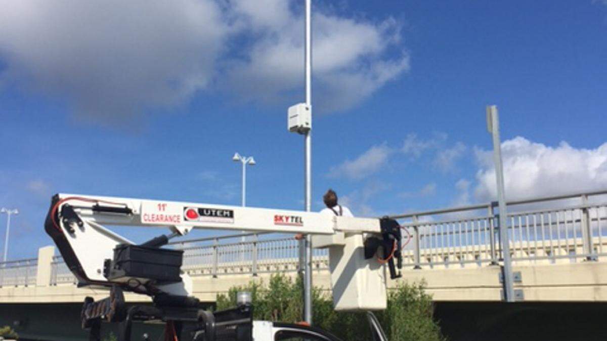 CITY OF OCEAN SPRINGS 
 Two security cameras were installed Thursdays, May 2, 2016, on the Ocean Springs side of the Biloxi Bay Bridge.