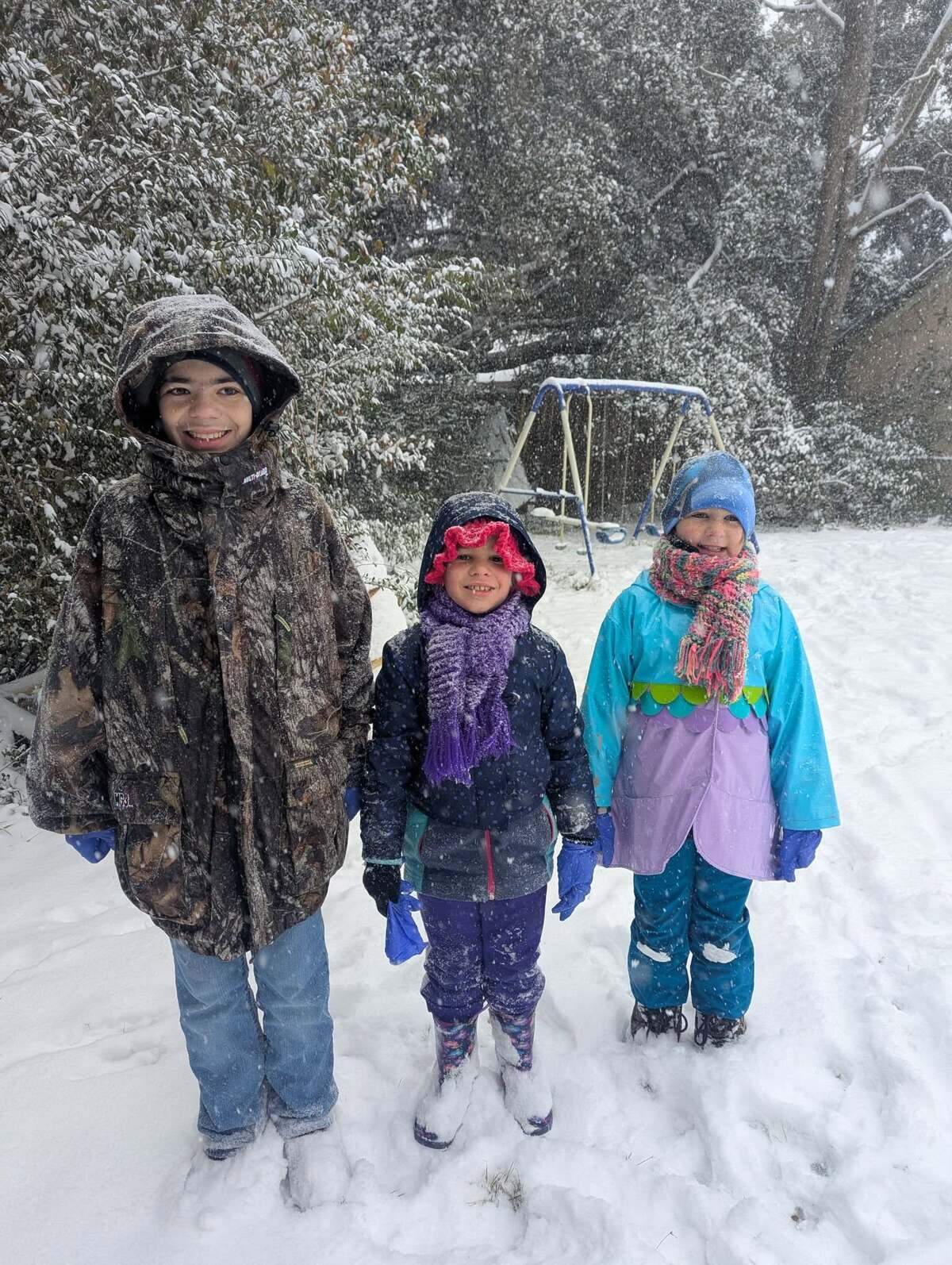 Grace Sheets provided this photo of her kids in the snow. “First snow day for two of my kiddos but none of them have ever seen this much!! We had such a fun day!”