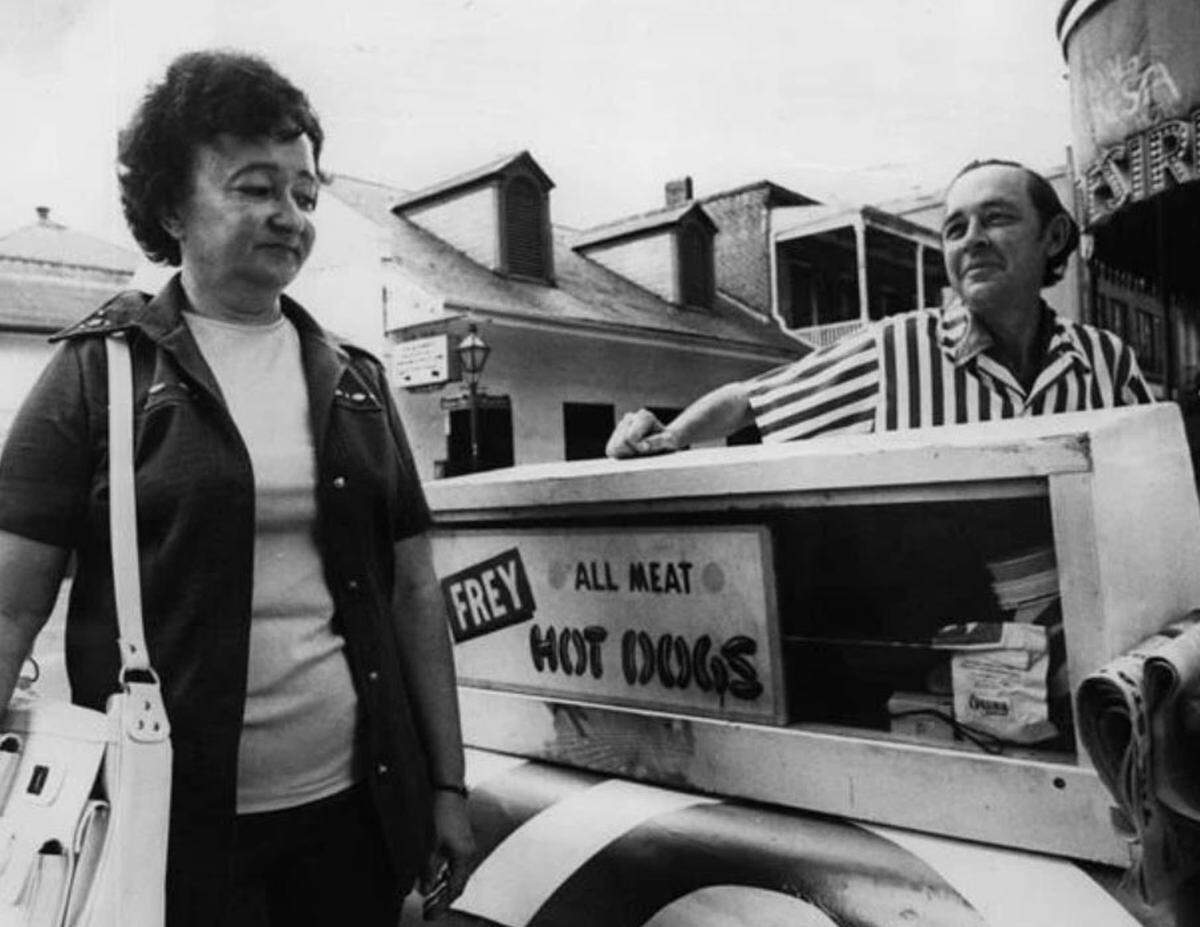 Lucky Dogs has been a staple in the French Quarter since 1947. 