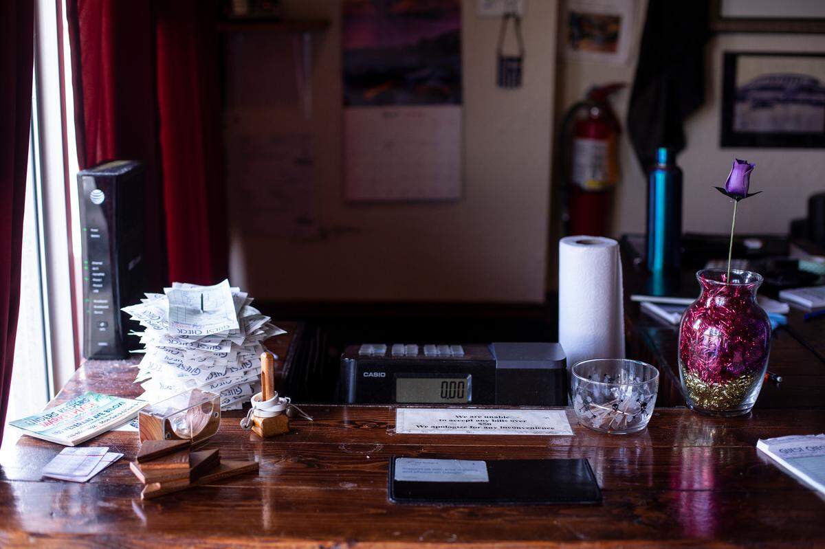 The stabbed to-go order checks at the Sicilian II is every takeout order that’s been placed since the start of the coronavirus pandemic. The Sicilian II has not yet reopened their dining room although they are allowed to do so.